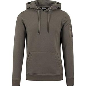 Urban Classics Sweatshirt met capuchon voor heren, groen (olijf 176), L