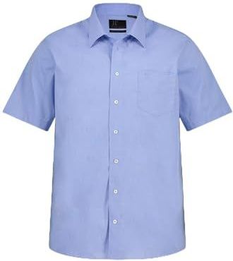 JP 1880 - Herenhemd - Helleblau - Halve Mouwen - Verstelbare Kraag