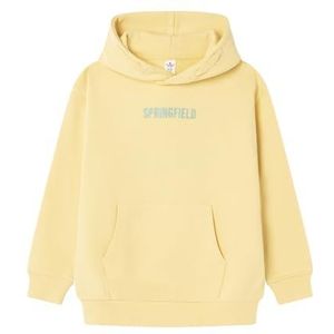 SPRINGFIELD Rombo Boy's Sweatshirt met capuchon, Geel (medium), 12 años