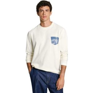 Pepe Jeans - Sidney Tee - T-shirt - Wit - 100% Duurzaam Katoen - Regular Fit