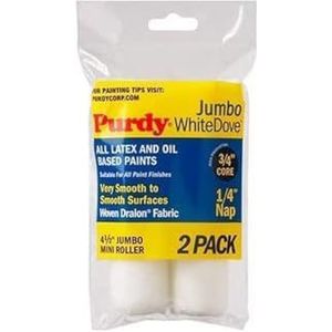 Purdy 140624010 2-Pack Mini Roller Vervangingen-4-1/2 Cover 1/4 inch, 1/4 dutje