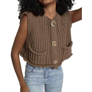 Vrouwen Halter, String, Bikini, Sexy, Tanga, Gedurfd, Tweedelige Badpakken, Effen Kleur, Badmode, Bruin, S