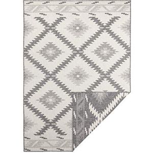 Northrugs In & Outdoor omkeerbaar tapijt Malibu grijs crème 120x170 cm, 103428-120x170