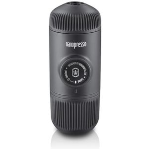 WACACO Nanopresso Draagbaar Espressomachine, 18 Bar Druk Handmatige Koffiezetapparaten, Upgrade-versie van Minipresso, Draagbare Koffiemachine voor Kantoor, Fietsen, Hiking, Grijs