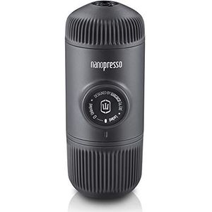 WACACO Nanopresso Draagbaar Espressomachine, 18 Bar Druk Handmatige Koffiezetapparaten, Upgrade-versie van Minipresso, Draagbare Koffiemachine voor Kantoor, Fietsen, Hiking, Grijs