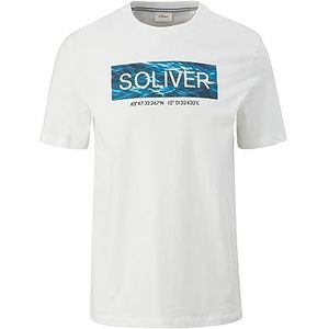 s.Oliver Heren T-shirt korte mouw White S, wit, S
