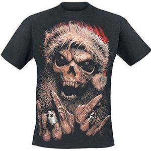 Spiral - Rock Santa - T-Shirt Zwart, Zwart, XL