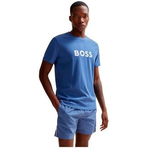 BOSS Heren T-shirt RN, Open Blue479, M