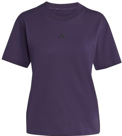 adidas Dames ESSENTIALS SMALL LOGO COTTON T-SHIRT, aurora plum/black, XS
