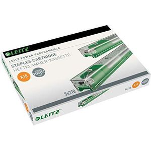 Leitz 55930000 K10 Power Performance nietmachine Cartridge, sterk staal, 1050 nietjes, lengte 10 mm, 55 vel capaciteit