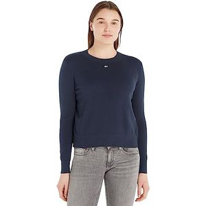 Tommy Jeans Dames Tjw Essential Crew Neck Sweater Sweatshirt, Twilight Navy, M