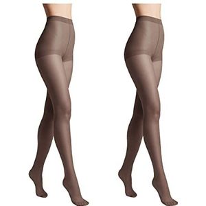 Conte Elegante Damespanty TRIUMF 150 DEN Microvezel Twee-Lagen Constructie Dik Glad Gelijkmatig Versterkte Tenen Warm voor Herfst en Winter Kleur Grafiet Maat 4