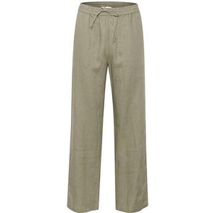Part Two Damesbroek met hoge taille, regular fit, brede banden, trekkoord, Vetiver, 34