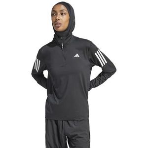 adidas Dames Zip Sweater, L Zwart, Zwart, L