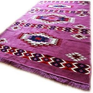 Damaskunst nieuw violet, paars, wit, rood, donkerrood, donkerblauw, tapijt 200 cm x 300 cm, Kelim Orient, muur tapijt, carpet, Rug, S 1-6-80