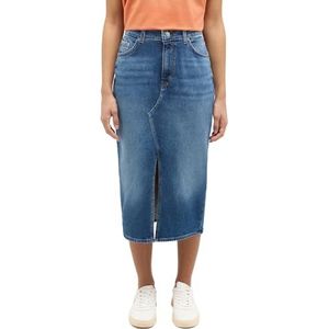 MUSTANG Dames Jeans Midirok Jeansrok, middenblauw 782, 34