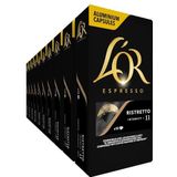 L'OR Espresso Koffiecups Ristretto (100 Ristretto Koffie Capsules - Geschikt voor Nespresso Koffiemachines - Intensiteit 11/12 - 100% Arabica Koffie) - 10 x 10 Cups