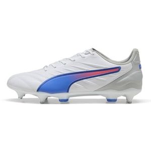 PUMA Heren King PRO MxSG Sneaker, wit-BLUEMAZING-plat lichtgrijs, 6.5 UK, Puma Wit Bluemazing Flat Licht Grijs, 40 EU
