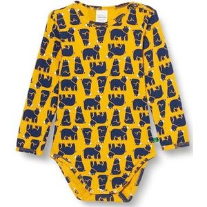 Fred's World by Green Cotton Babyjongens Bear L/S Body Base Layer, Mango/Academy/Balsem Cream, 86 cm