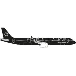 Herpa vliegtuig model Air New Zealand Airbus A321neo ""Star Alliance"""" schaal 1:500 - voor verzamelaars, miniatuur deco, metaal vliegtuig zonder onderstel