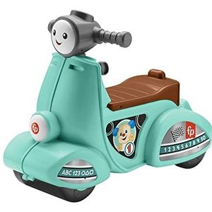 Fisher-Price Loopspeelgoed voor Peuters, Scooter met educatieve inhoud voor fantasiespel, meertalige versie, Leerplezier, HMV76