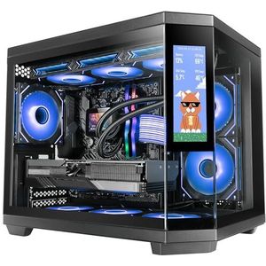 Mars Gaming MC-3TCORELCDM - Gaming Behuizing - Zwart - Micro-ATX - 7,2 inch IPS-display