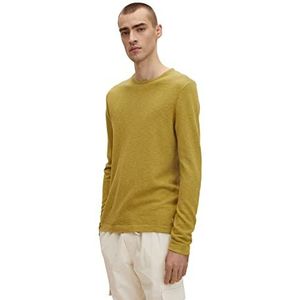 TOM TAILOR Uomini Gebreide trui van linnen 1029754, 27505 - Wooden Moss Green, S