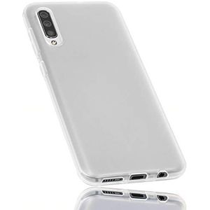 mumbi Hoes compatibel met Samsung Galaxy A50 mobiele telefoon case telefoonhoes, transparant wit