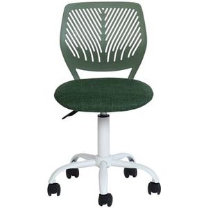 FurnitureR Ergonomische verstelbare hoogte draaibare rol computer executive stoel voor thuiskantoor, groen, metaal, 44 x 40 x 74-87 cm