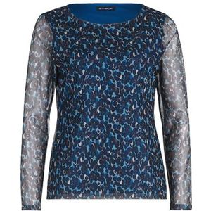 Betty Barclay Damesshirt, donkerblauw/mint, 46