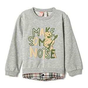 Koton Bedrukt sweatshirt met ronde hals, uniseks baby sweatshirt, grijs (023), 9/12 meses