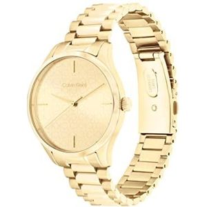 Calvin Klein Analoge quartz horloge unisex met goudkleurige roestvrijstalen armband - 25200221, Goud, armband