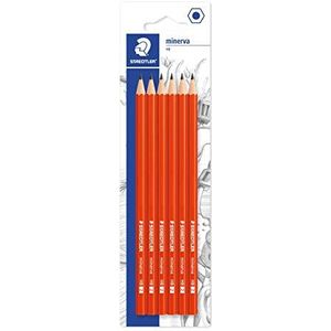 STAEDTLER Potlood MINERVA, hardheid HB, blisterkaart met 6 potloden, 13060BK6DA