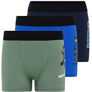 LEGO Ninjago LWBo 302 boxershorts voor jongens, 3-delige set, 590 donkermarineblauw, 152 voor kinderen