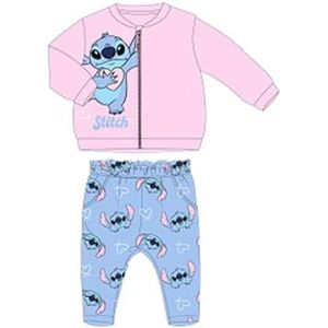 Disney 2-delige set van sweatshirt + broek voor baby's (3 tot 23 maanden), Lilo & Stitch, zacht en warm: sweatshirt + joggingbroek, gemengd patroon, voor meisjes en jongens, model DIS LIS