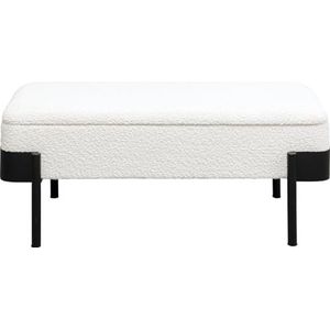 Kare Design - Angelo - Zitbank - Wit - Gestoffeerd - Opbergruimte