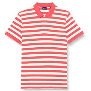 GANT Multi Stripe SS Pique Poloshirt voor heren, magenta roze, standaard, magenta roze, S
