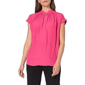 Seidensticker Modieuze blouse; normale pasvorm; korte mouwen; viscose blouse, roze, 38