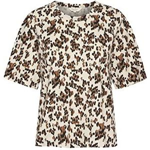 Part Two Owapw TS T-shirt voor dames, Neutrale blurred flower print, S