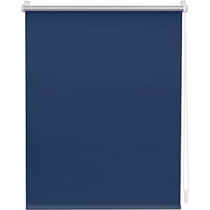 Lichtblick Blauw verduisteringsrolgordijn klemfix, 45 cm x 150 cm (b x l), boren, zon, zicht, hitte- en koudebescherming, reflecterende thermo-rolfunctie, verduistering voor ramen en deuren, stof
