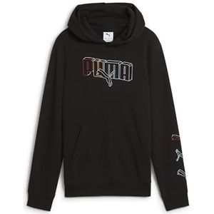 Puma - Capuchon Vest - Zwart - Met Print - Regular Fit