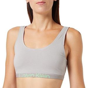 Calvin Klein Bralette voor dames, Grijs (Satelliet/Groene Flash), S