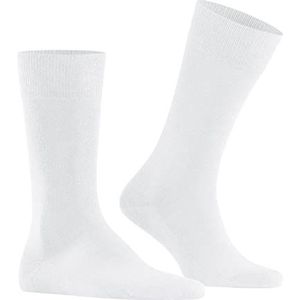 FALKE Heren Sokken Family M SO Duurzaam Katoen eenkleurig 1 Paar, Wit (White 2000) nieuw - milieuvriendelijk, 39-42