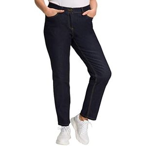 Ulla Popken Dames Jeans, dark blue, 46