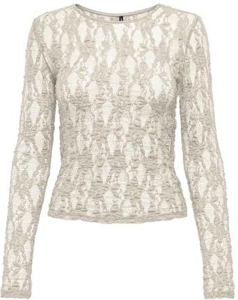 ONLY - Onlalba L/S Lace Top JRS - Berk - Top - Lange Mouwen