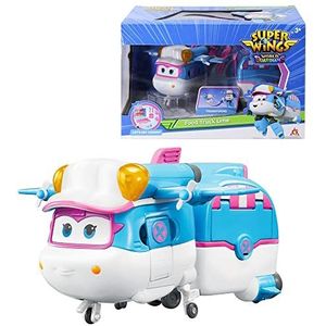 Super Wings - Kalk en voederwagen transformeert voor jongens en meisjes van 3 tot 6 en 7 jaar, transformeerbare vliegtuigfiguren voor voorschoolse spelletjes en verjaardagscadeaus, 12,5 cm.