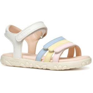 Geox Meisje J Sandal Haiti Girl, Wit Multicolor, 27 EU