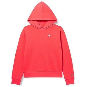 Champion Legacy Basics G-Ultralight Powerblend fleece hoodie voor meisjes en meisjes, neonrood teb, 5-6 jaar