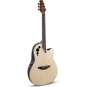 Applause Elite AE44-4S Elektrisch-akoestische gitaar, mid cutaway, naturel satijn