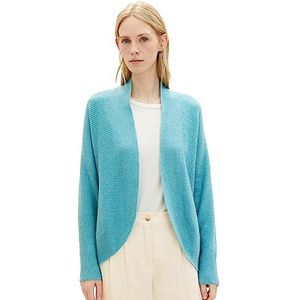 TOM TAILOR Basic cardigan voor dames, 33158 - Summer Teal Melange, XL